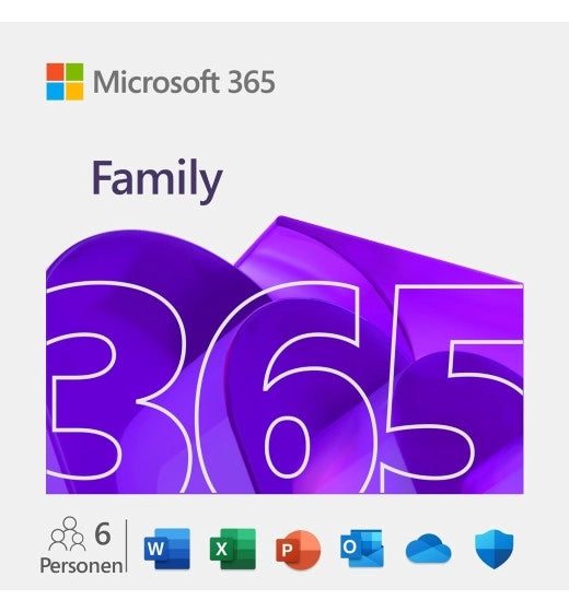 Microsoft 365 Family | 6 Benutzer 1 Jahr | Inklusive Updates